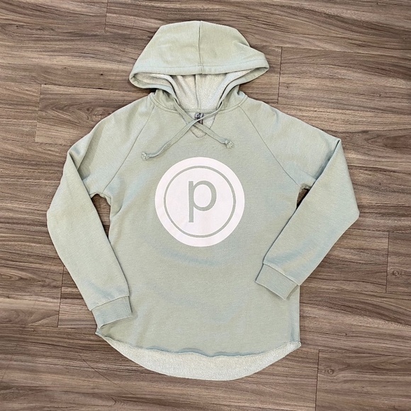 Pure Barre Tops - Pure Barre Sage Green Circle P Hoodie
